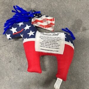 NWT!! Dammit Doll Patriotic Plush Toy, Democratic